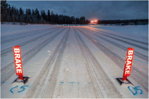 Studded tire test track