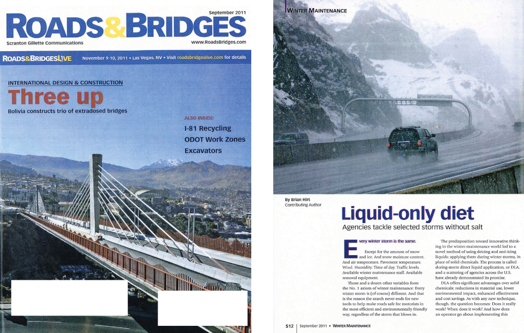 Liquid-Only Diet article, Sept. 2011 Roads & Bridges magazine